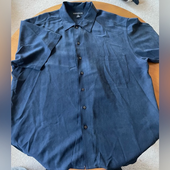 Structure Navy Blue Button Up - Picture 1 of 4